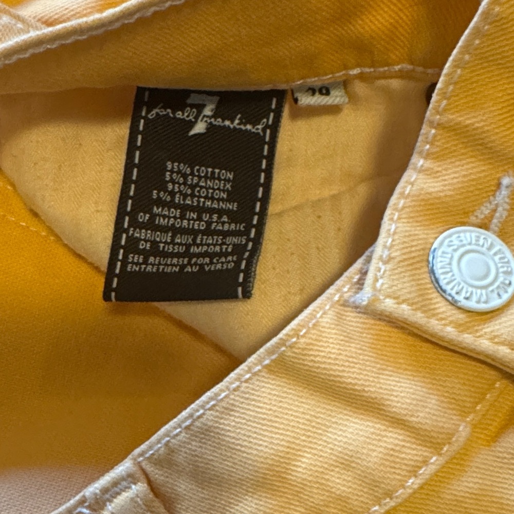Tangerine 7 for All Mankind Jeans size 29 - Picture 7 of 7